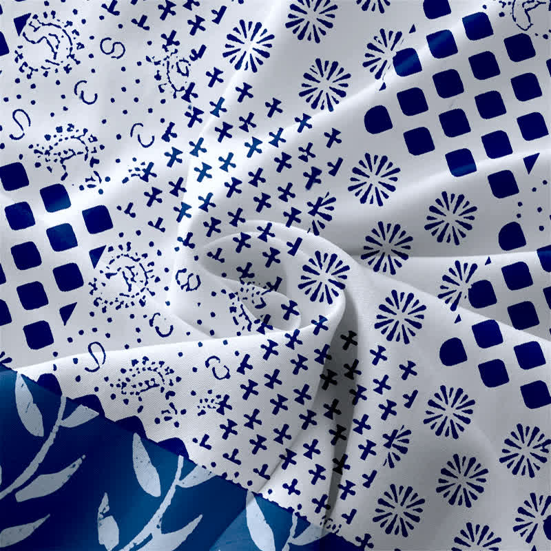 Nimara Ritual Summer Casual Geometric Vine Pattern Women's Summer Sleeveless Midi Dress With Pockets