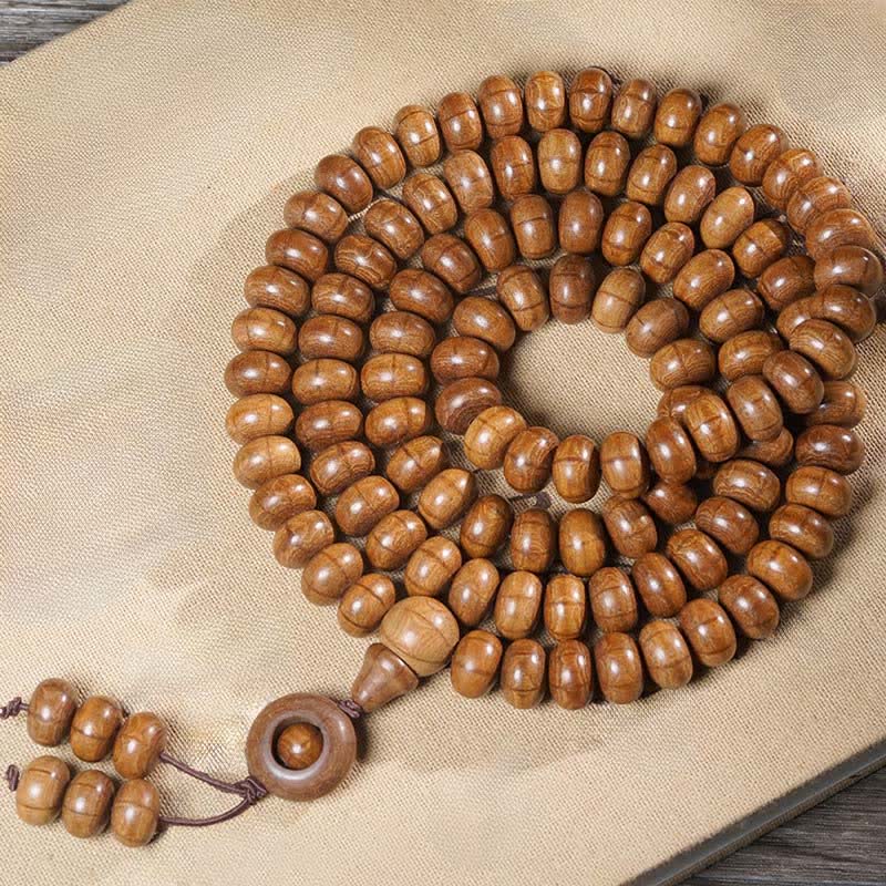 Nimara Ritual Natural Abelia Biflora Wood Protection 108 Bead Mala