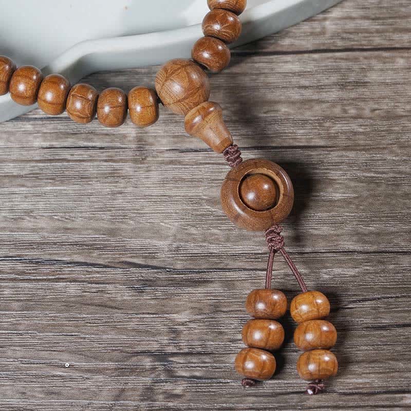 Nimara Ritual Natural Abelia Biflora Wood Protection 108 Bead Mala