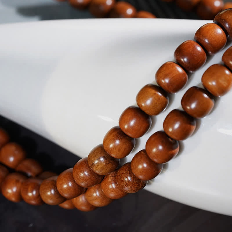 Nimara Ritual Natural Jujube Wood 108 Bead Mala