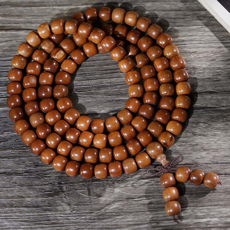 Nimara Ritual Natural Jujube Wood 108 Bead Mala