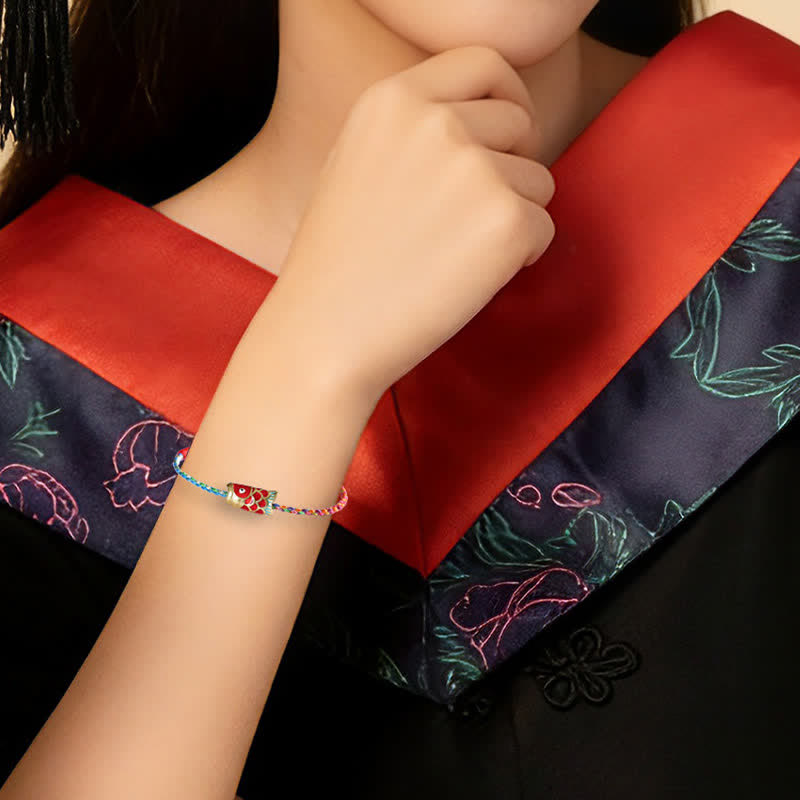 Nimara Ritual Hand-Woven Colorful String Koi Fish Luck Braided Bracelet