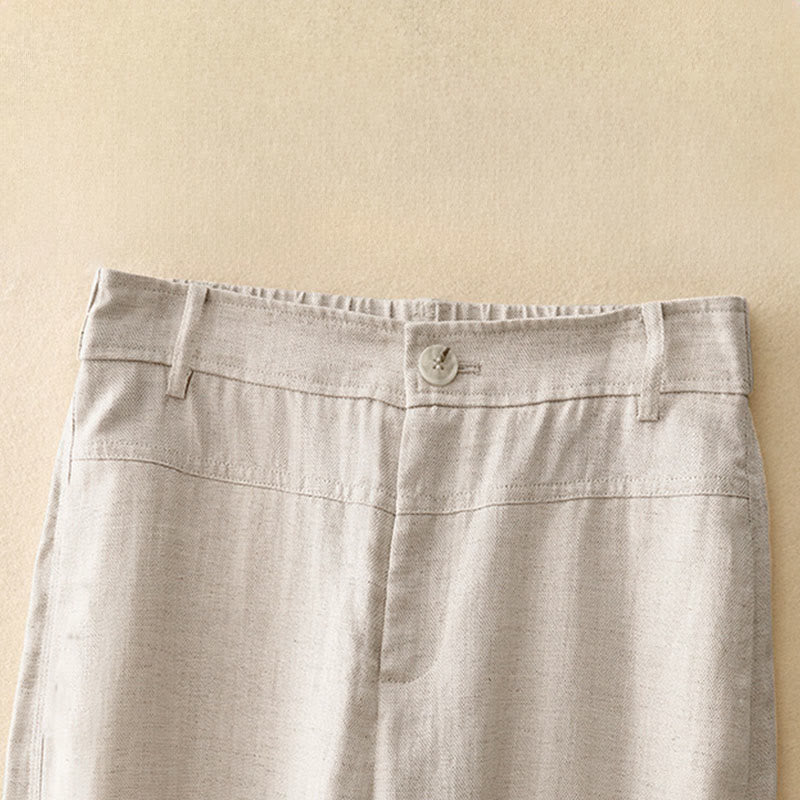 Nimara Ritual Spring Summer Minimalist Casual Solid Zipper Design Long Pants Women's Straight Leg Pants With Pockets