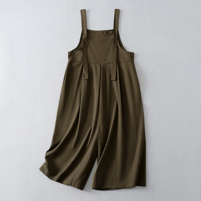 Nimara Ritual Spring Summer Casual Minimalist Solid Button-Up Women's Jumpsuit With Pocket