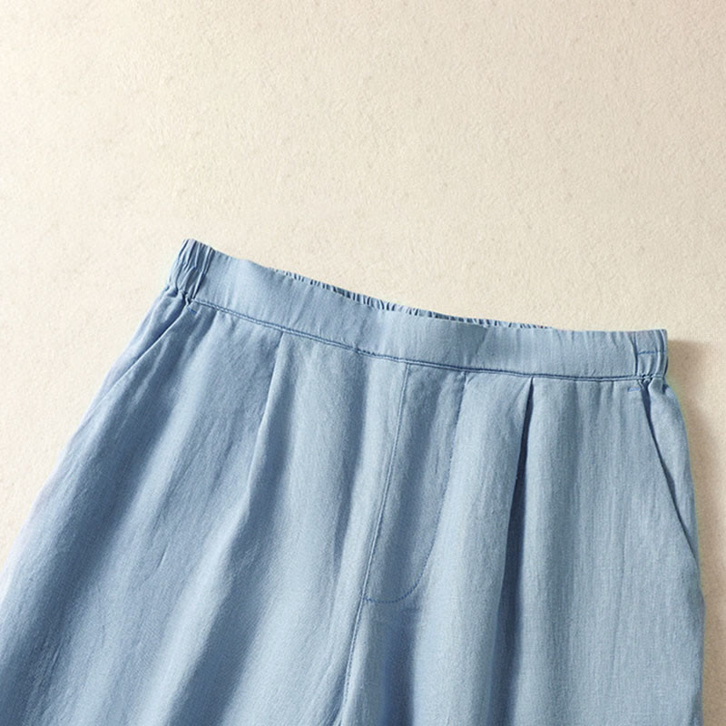 Nimara Ritual Spring Summer Casual Minimalist Solid Capri Pants Women's Straight Leg Pants With Pockets