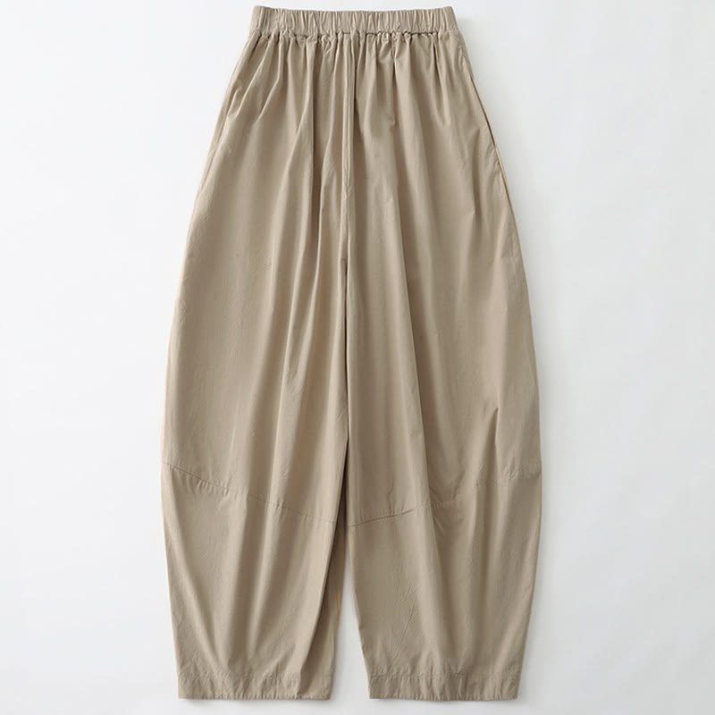 Nimara Ritual Summer Casual Minimalist Solid Cropped Pants Women's Harem Pants With Pockets