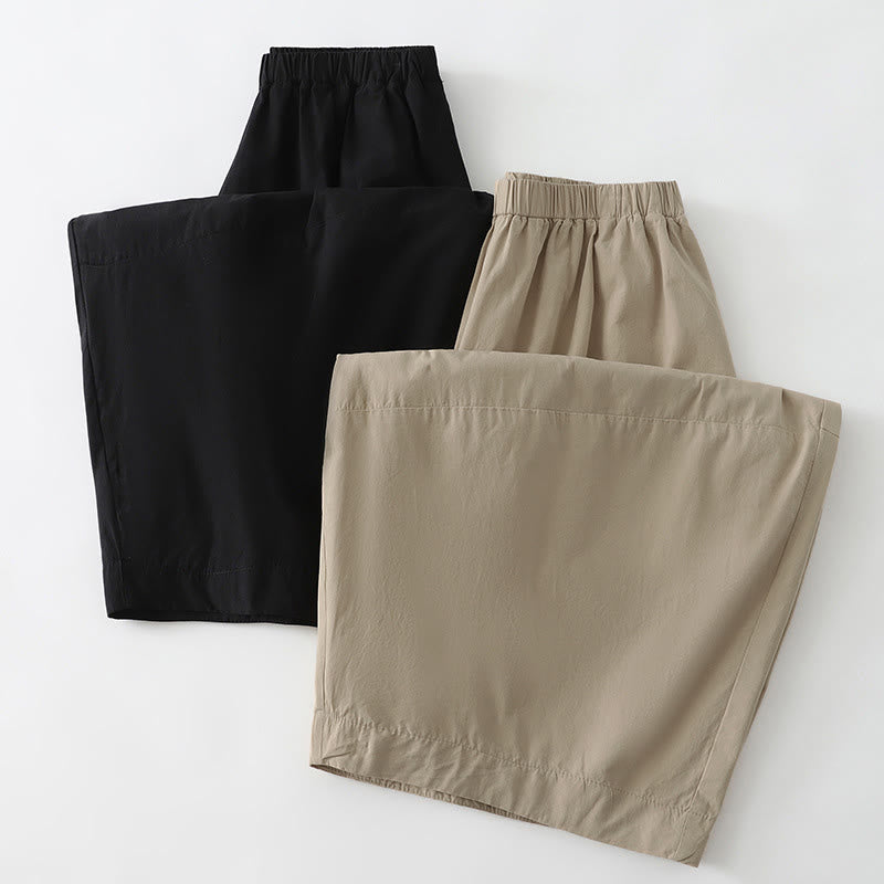 Nimara Ritual Summer Casual Minimalist Solid Cropped Pants Women's Harem Pants With Pockets