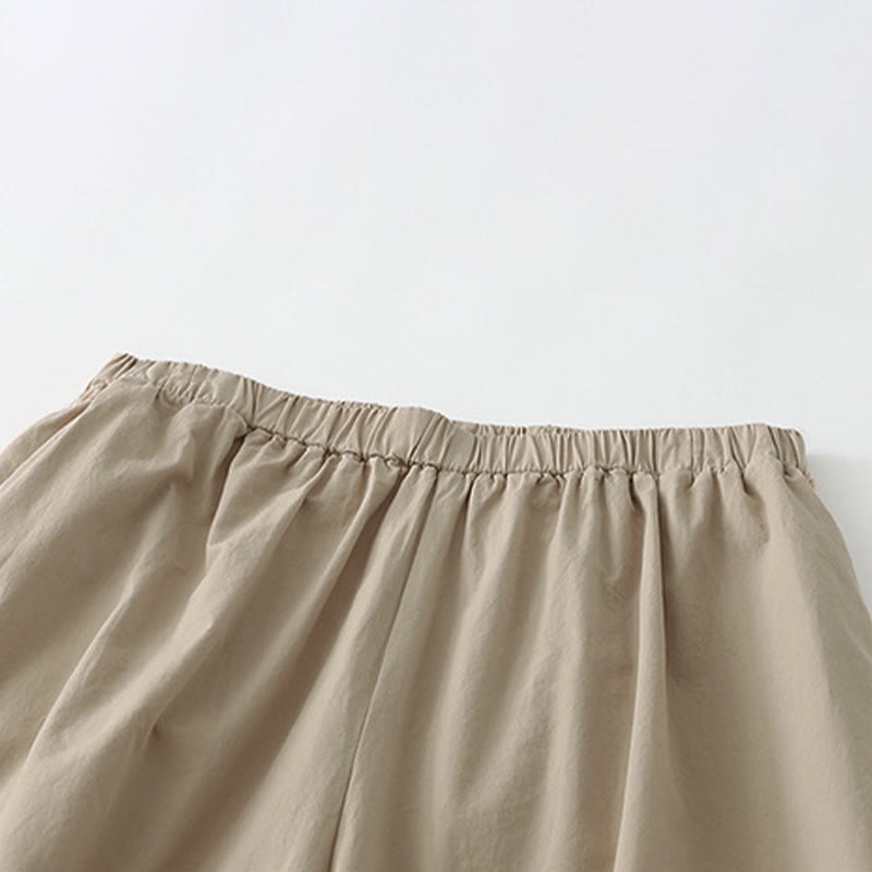 Nimara Ritual Summer Casual Minimalist Solid Cropped Pants Women's Harem Pants With Pockets