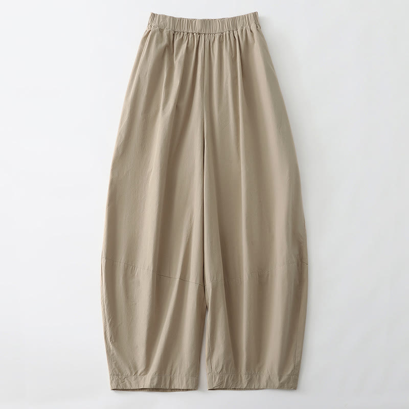 Nimara Ritual Summer Casual Minimalist Solid Cropped Pants Women's Harem Pants With Pockets