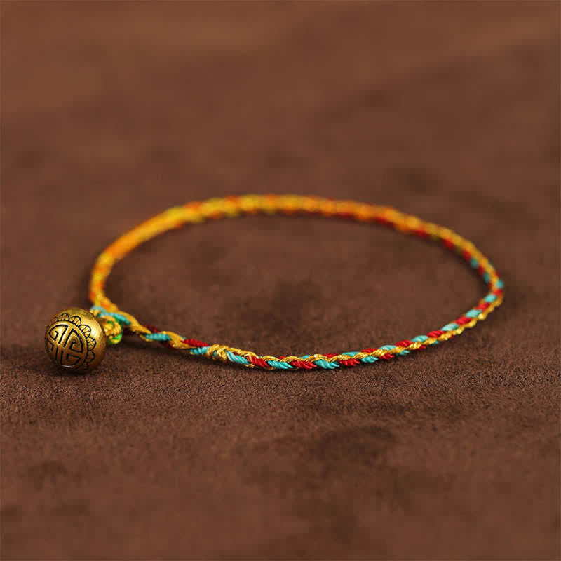 Nimara Ritual Hand-woven Colorful String Bell Balance Braided Bracelet