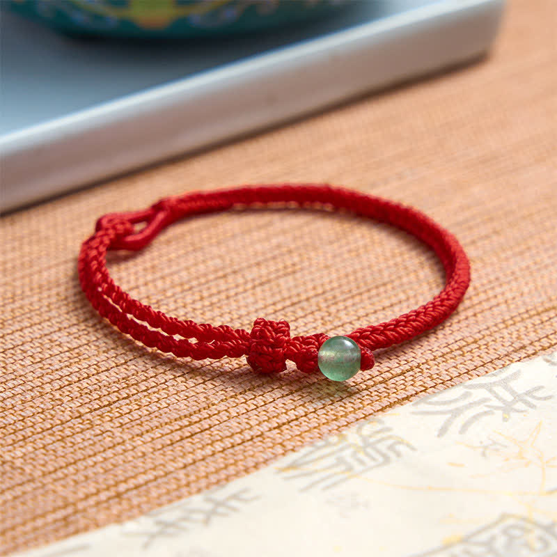 Nimara Ritual Green Aventurine Red String Balance Bracelet