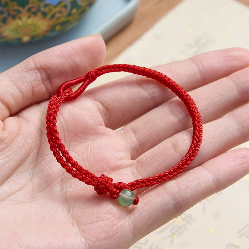 Nimara Ritual Green Aventurine Red String Balance Bracelet
