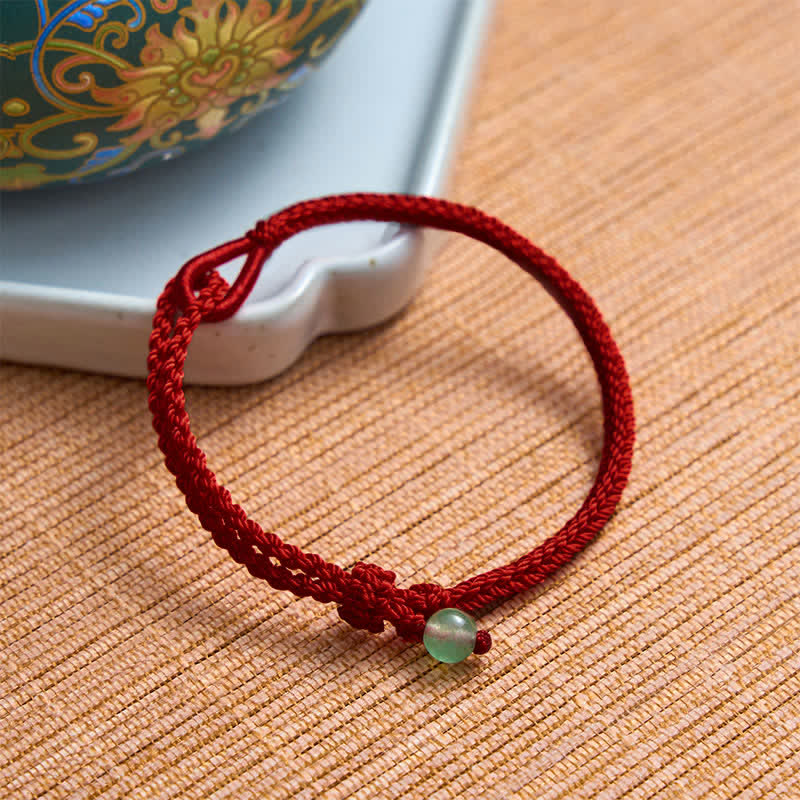 Nimara Ritual Green Aventurine Red String Balance Bracelet