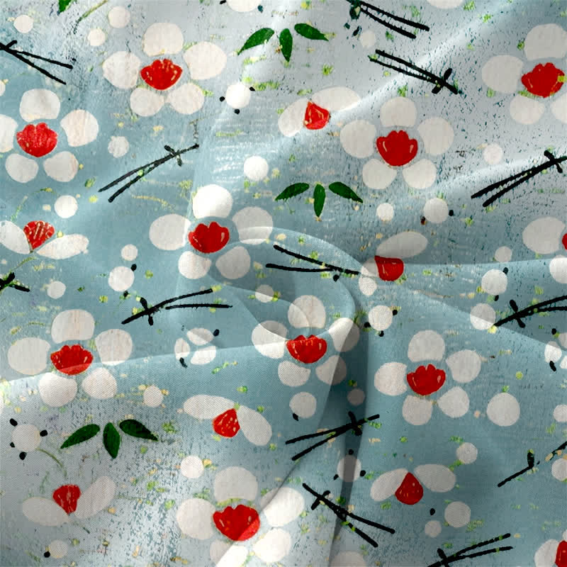 Nimara Ritual Summer Casual Wildflower Berry Branch Pattern Women's Summer Sleeveless Midi Dress With Pockets