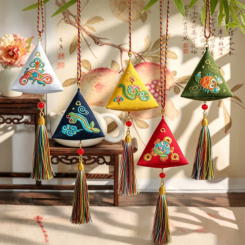 Nimara Ritual Embroidery Zongzi Triangle Scorpion Cute Animal Decor