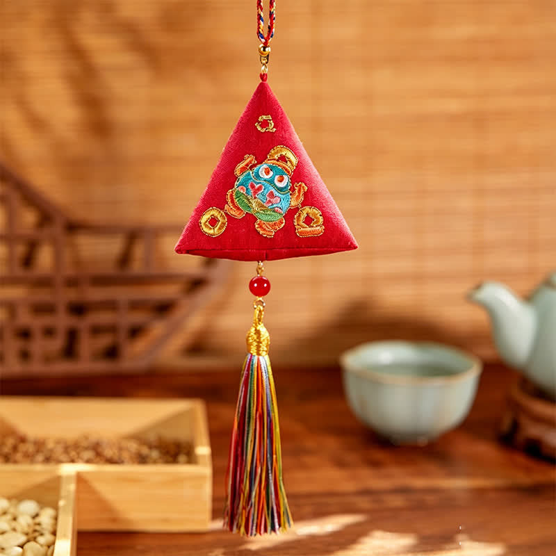 Nimara Ritual Embroidery Zongzi Triangle Scorpion Cute Animal Decor