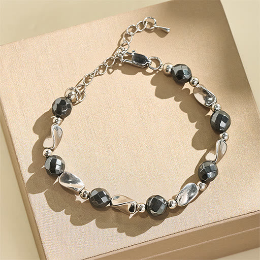 Nimara Ritual Natural Hematite Titanium Steel Powerful Chain Bracelet