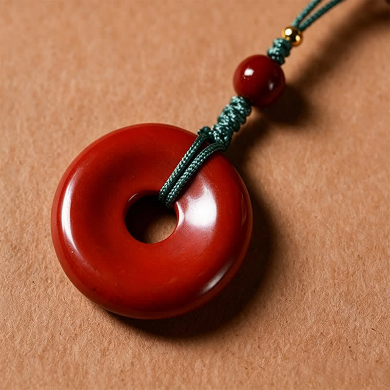 Nimara Ritual Red Sandalwood Peace Buckle Protection Hand-Woven 108 Bead Mala