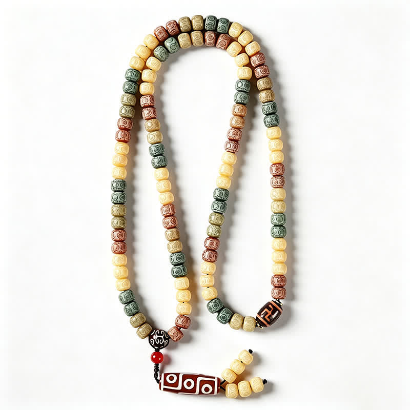 Nimara Ritual Bodhi Seed Hand-Woven Peace Vintage 108 Bead Mala
