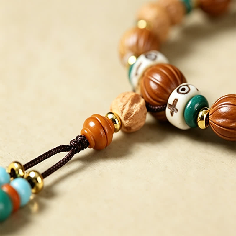 Nimara Ritual Star Moon Bodhi Seed Lotus Pod Handcrafted Wisdom Round 108 Bead Mala
