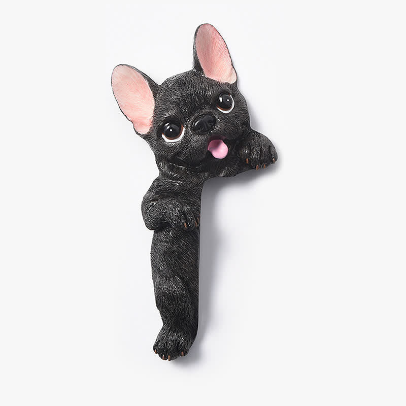 Nimara Ritual Hand-Painted Resin Dog 3D Cute Decorative Switch Wall Sticker