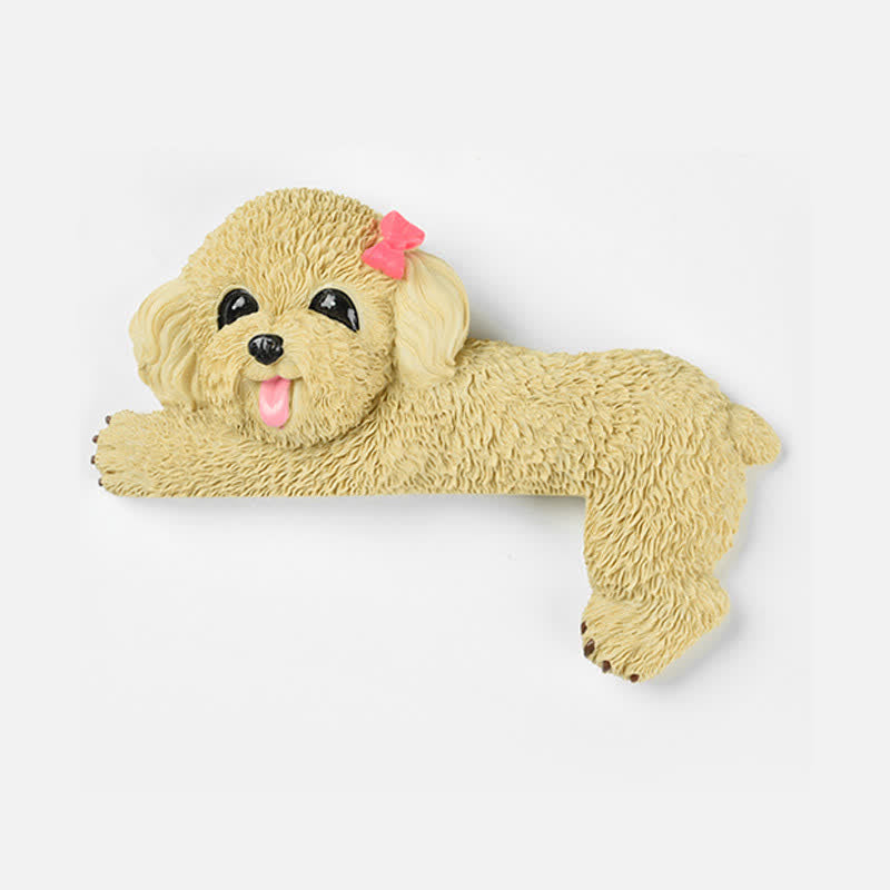 Nimara Ritual Hand-Painted Resin Dog 3D Cute Decorative Switch Wall Sticker