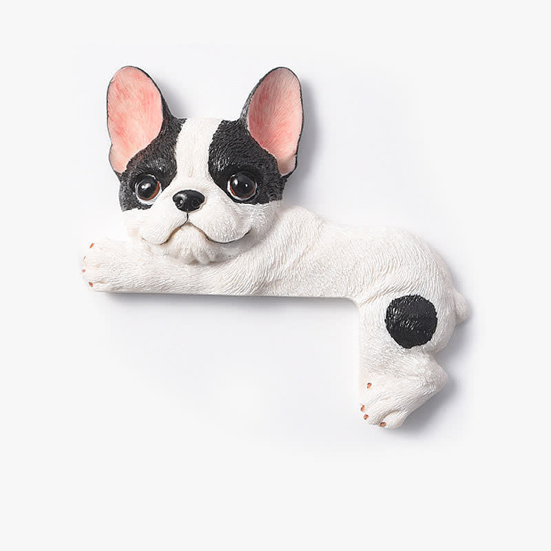 Nimara Ritual Hand-Painted Resin Dog 3D Cute Decorative Switch Wall Sticker
