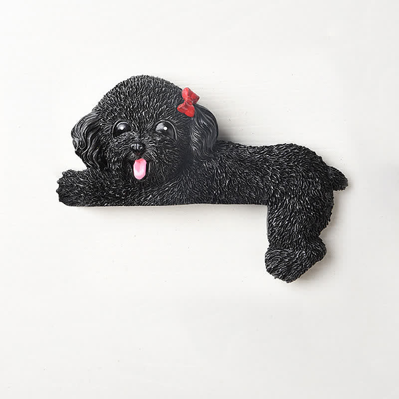 Nimara Ritual Hand-Painted Resin Dog 3D Cute Decorative Switch Wall Sticker