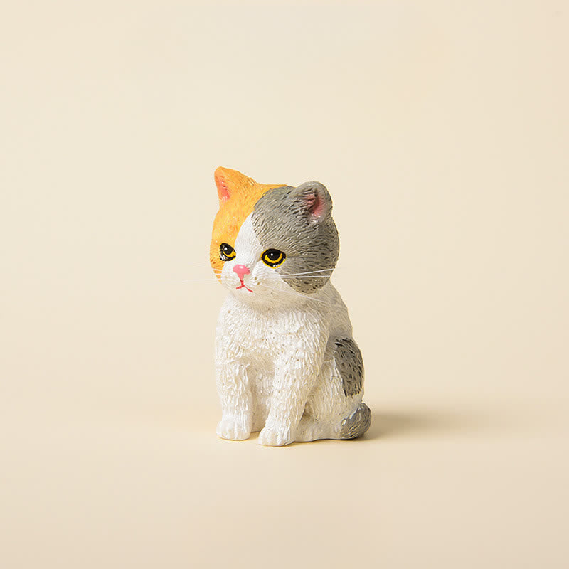 Nimara Ritual Painted Resin Gloomy Kitten Family Mini Cat Cute Animal Decor