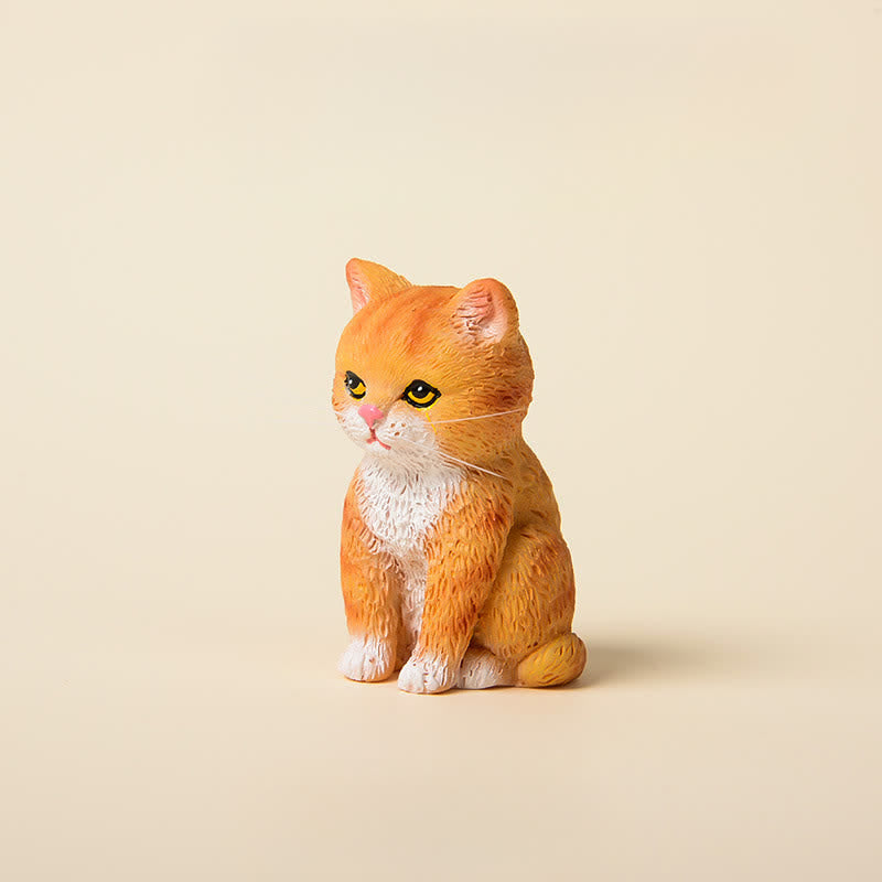 Nimara Ritual Painted Resin Gloomy Kitten Family Mini Cat Cute Animal Decor