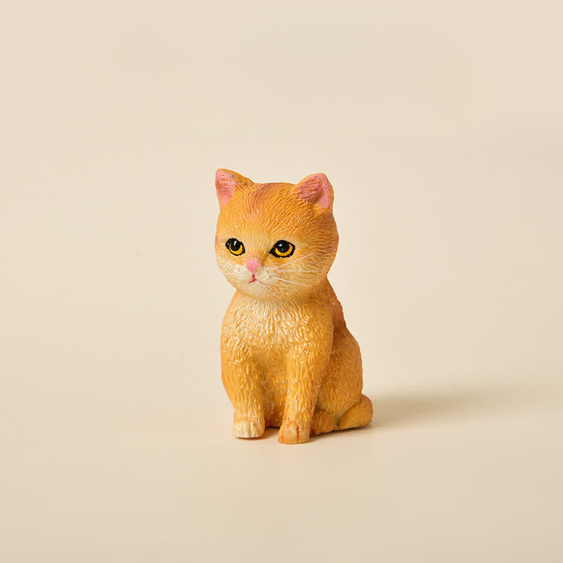 Nimara Ritual Painted Resin Gloomy Kitten Family Mini Cat Cute Animal Decor