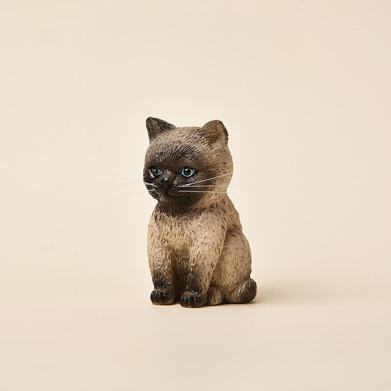 Nimara Ritual Painted Resin Gloomy Kitten Family Mini Cat Cute Animal Decor