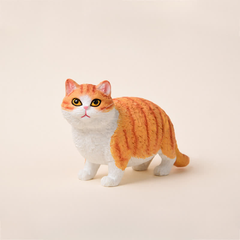 Nimara Ritual Painted Resin Little Chubby Cat Cute Animal Decor