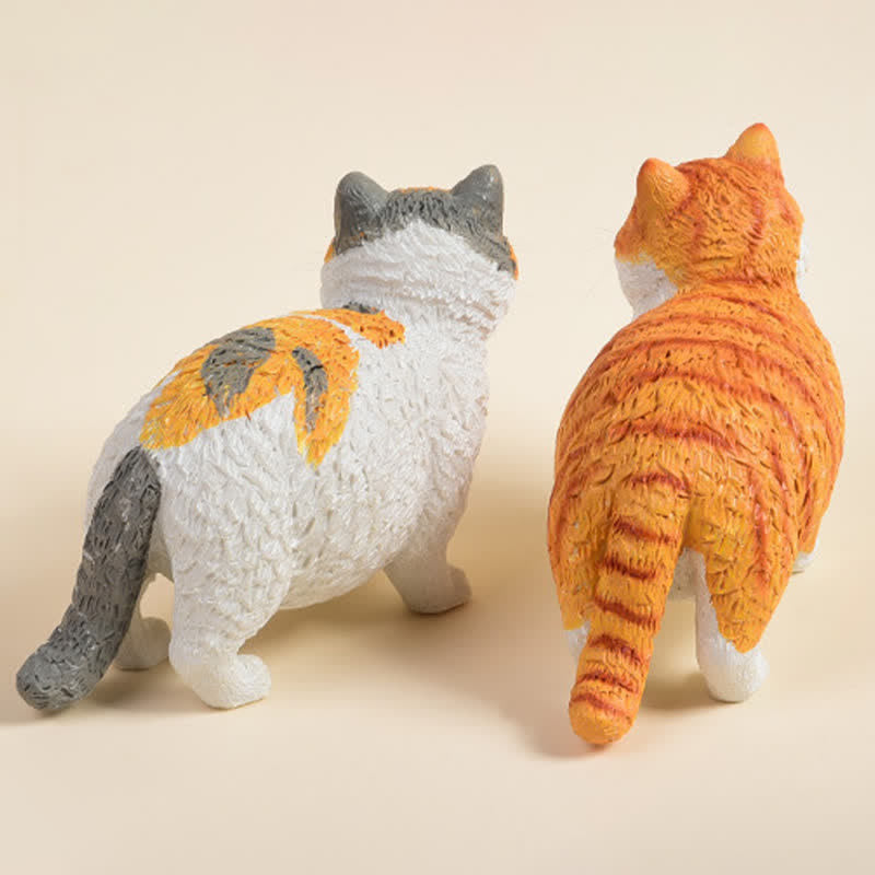 Nimara Ritual Painted Resin Little Chubby Cat Cute Animal Decor