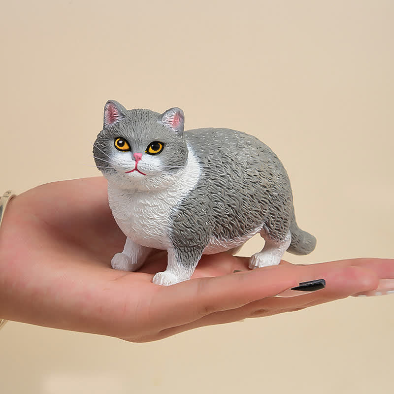 Nimara Ritual Painted Resin Little Chubby Cat Cute Animal Decor