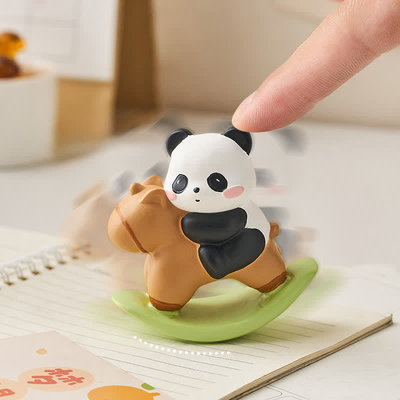 Nimara Ritual Resin Cute Panda Rocking Harmony Desktop Decor