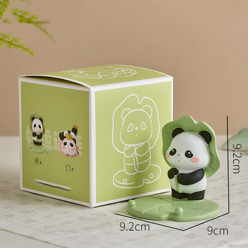Nimara Ritual Resin Lotus Panda Phone Stand Cute Animal Decor