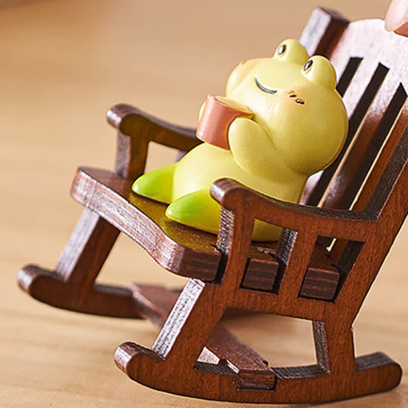 Nimara Ritual Resin Kawaii Animal Rocking Chair Comfort Desk Decor