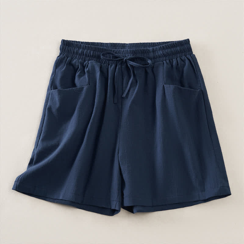 Nimara Ritual Summer Casual Minimalist Drawstring Solid Women's Shorts With Pocket