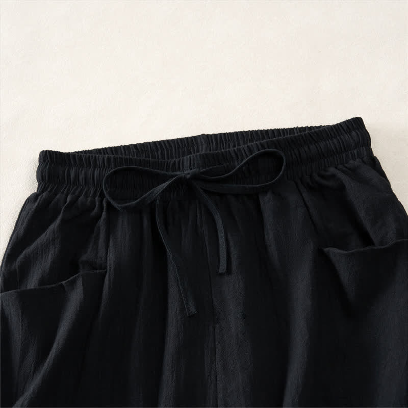 Nimara Ritual Summer Casual Minimalist Drawstring Solid Women's Shorts With Pocket