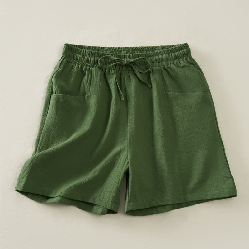 Nimara Ritual Summer Casual Minimalist Drawstring Solid Women's Shorts With Pocket