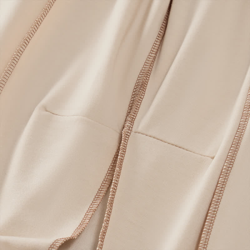 Nimara Ritual Summer Casual Minimalist Drawstring Patch Pocket Solid Ankle Pants Women's Straight Leg Pants With Pocket