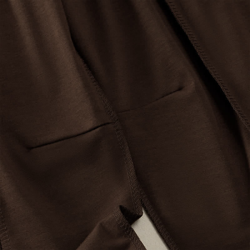 Nimara Ritual Summer Casual Minimalist Drawstring Patch Pocket Solid Ankle Pants Women's Straight Leg Pants With Pocket