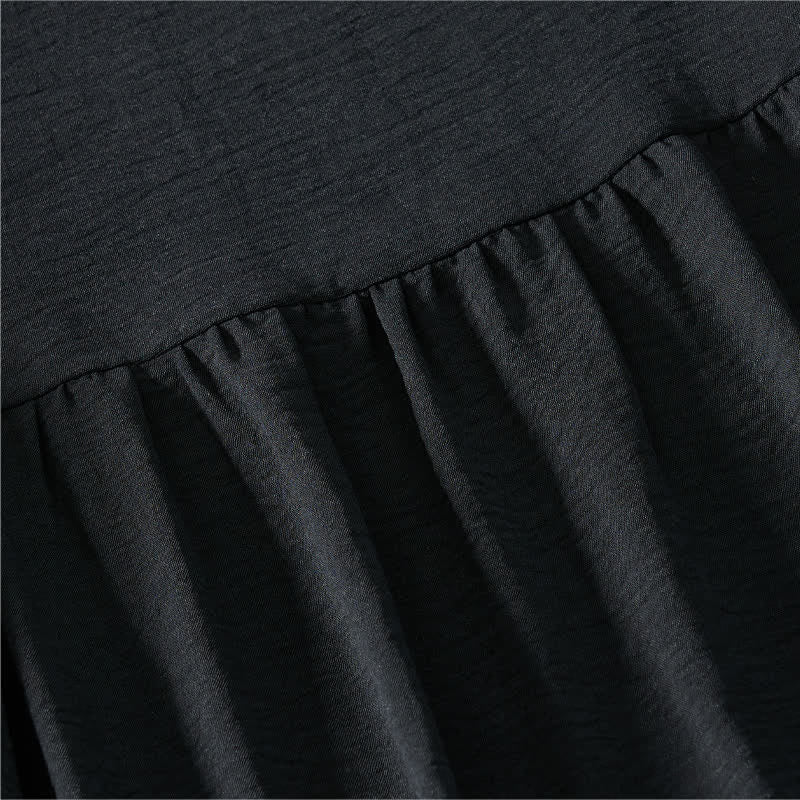 Nimara Ritual Summer Casual Minimalist Solid Women's Short Sleeve Dresses With Pocket