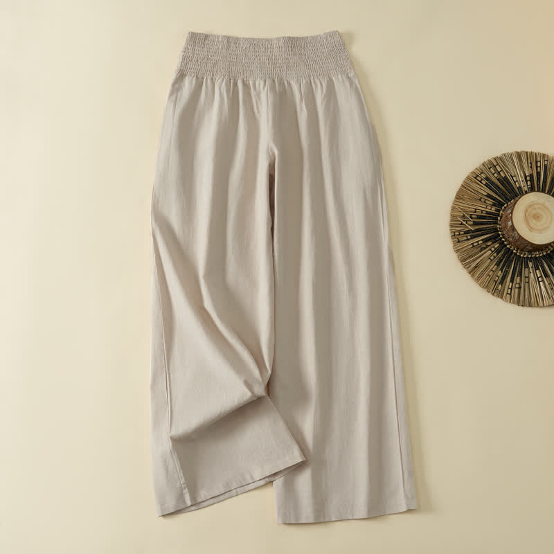 Nimara Ritual Spring Summer Casual Minimalist Solid Long Pants Women's Wide Leg Pants With Pocket