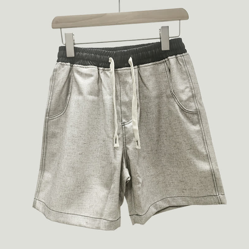 Nimara Ritual Summer Casual Athletic Drawstring Solid Men's Shorts With Pocket
