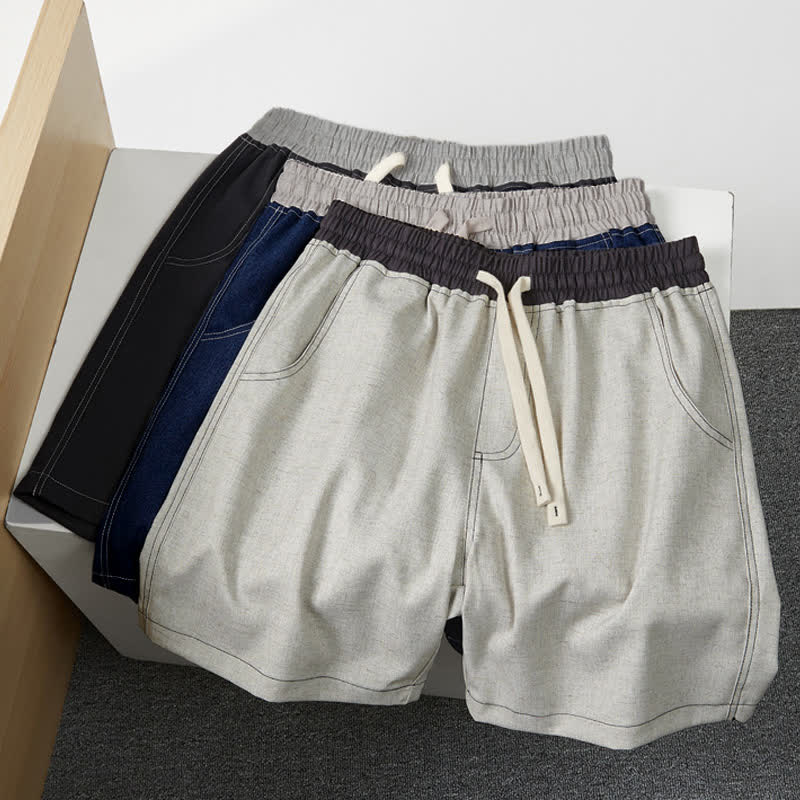 Nimara Ritual Summer Casual Athletic Drawstring Solid Men's Shorts With Pocket