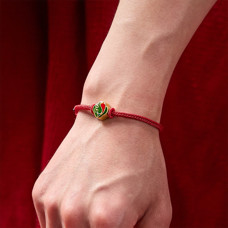 Nimara Ritual Handmade Red String Double Koi Fish Protection Braided Cord Adjustable Bracelet