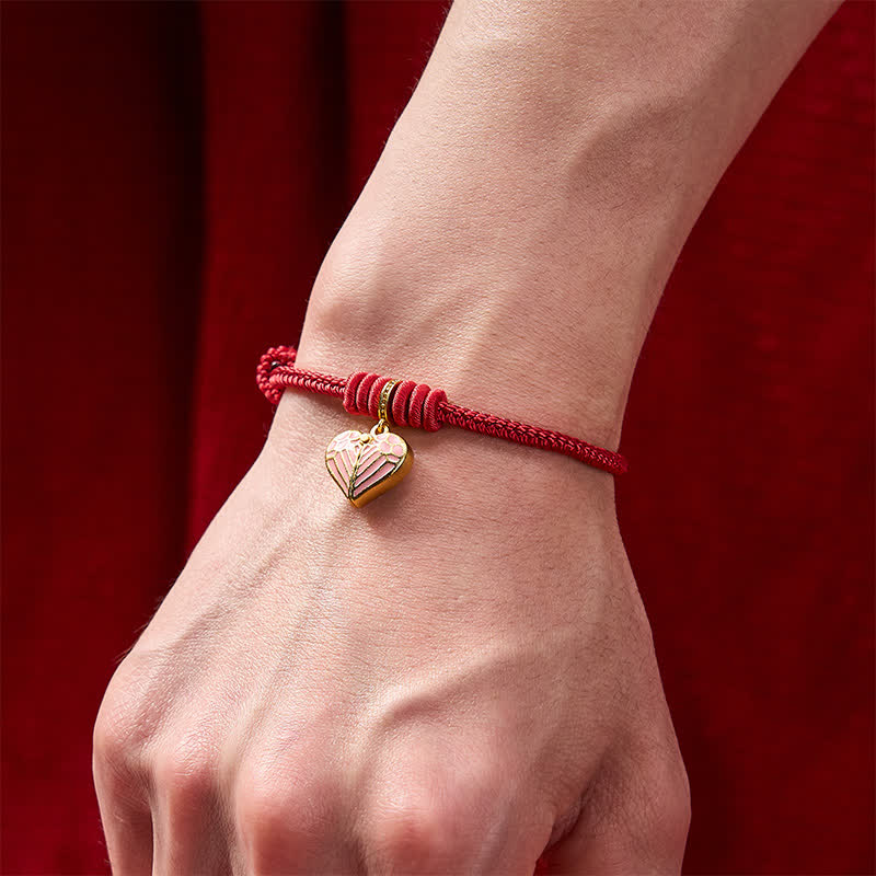 Nimara Ritual Handmade Braided Red String Love Heart Charm Protection Luck Bracelet