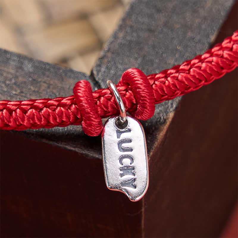 Nimara Ritual Handmade Braided Red String LUCKY Charm Adjustable Bracelet